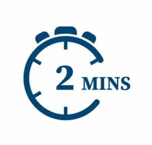 Vector image of a clock with a 2-minute timer.