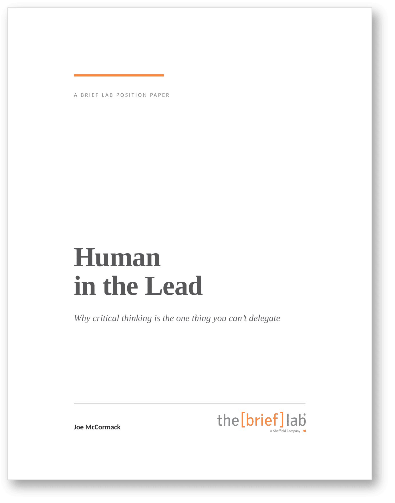 Human in the Lead cover page